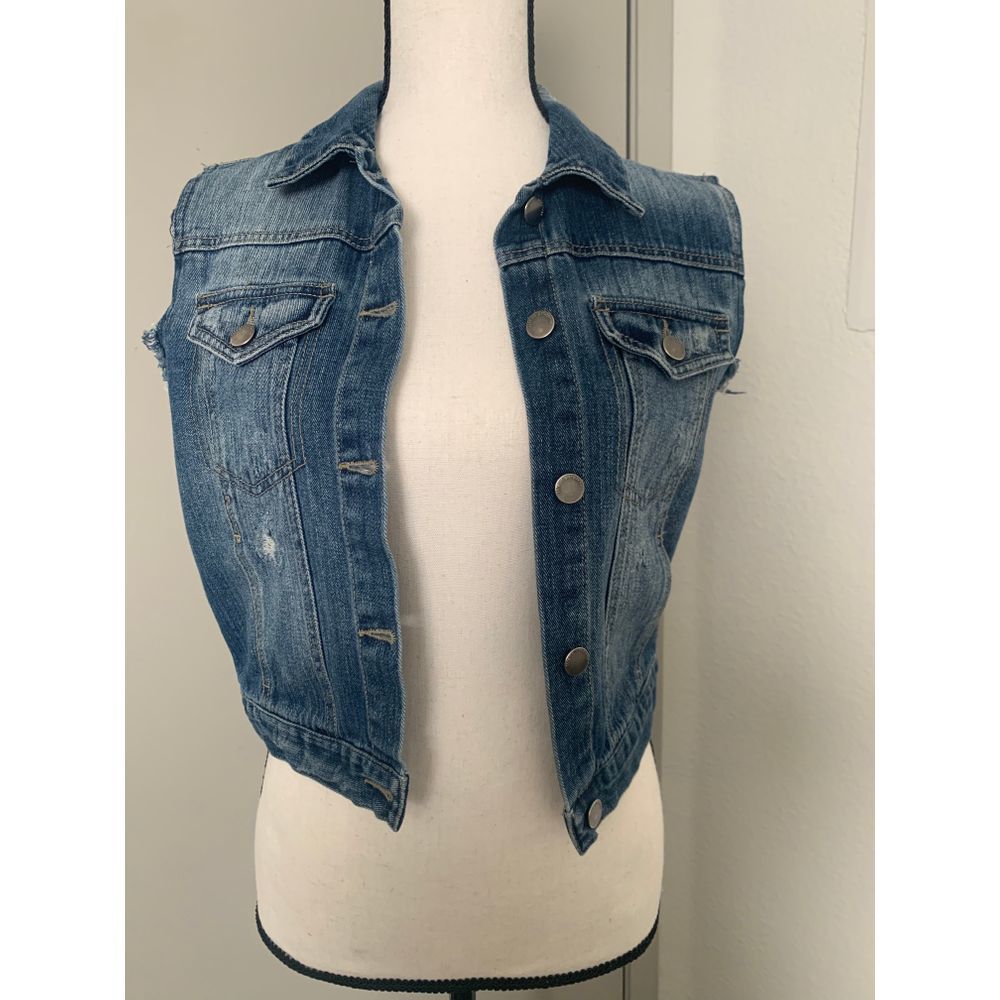 Life In Progress Sleeveless Denim Jacket